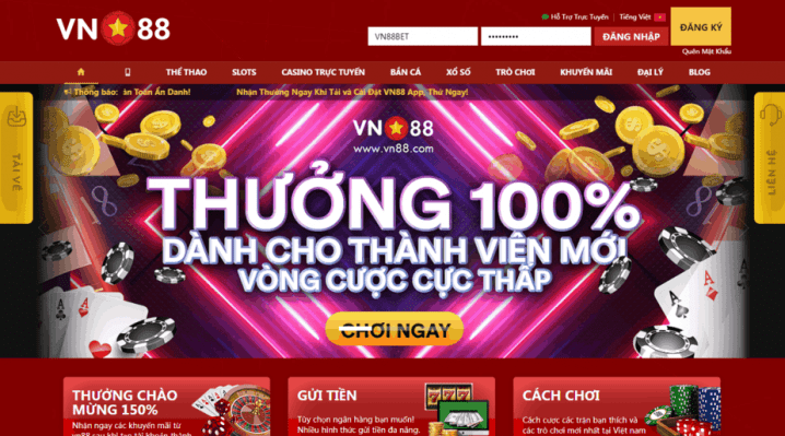 Giao dien nha cai vn88bet